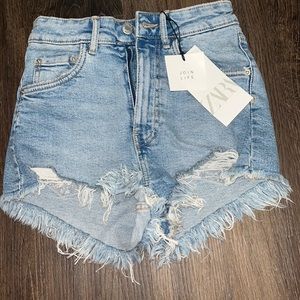 ZARA hi-rise Jean shorts